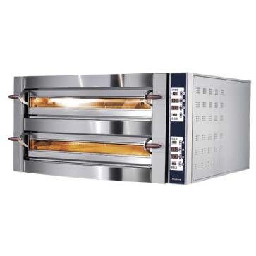 Forno pizza elettrico da 6+6 pizze ø 35 cm, controllo elettronico