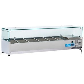 Vetrina portabacinelle refrigerata per bacinelle - Cap. 2x GN1/3 + 1x GN 1/2