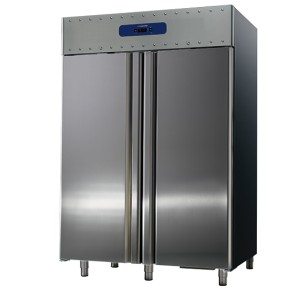 frigorifero da 1400 litri in inox, GN 2/1, -2°/+8°C, 85 mm isolamento - DANNEGGIATO