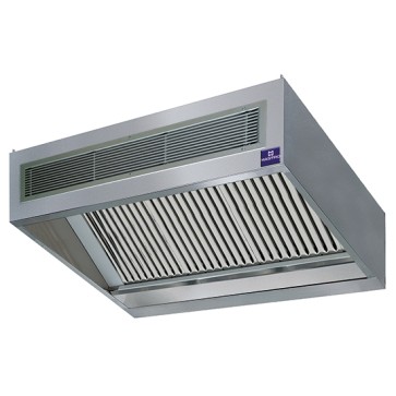 cappa a parete cubica a induzione con illuminazione a incasso, 4000x1300 mm