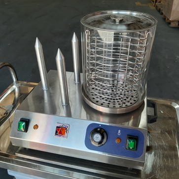 Scalda würstel con contenitore pyrex e 3 steli scaldapane, capacità 40 würstel - USATO