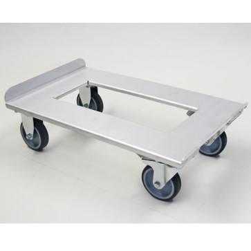 Carrello in aluminio per contenitore isotermico 600x400 mm con carico davanti