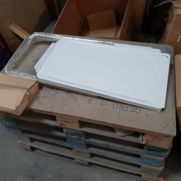carrello di servizio in inox con 3 piani stampati 780x430 mm - DANNEGGIATO