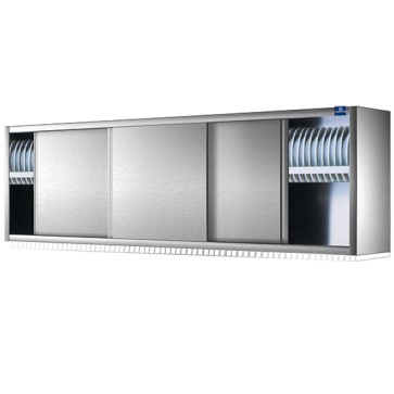 armadio pensile con porte scorrevoli e scolapiatti, 1600x400 mm