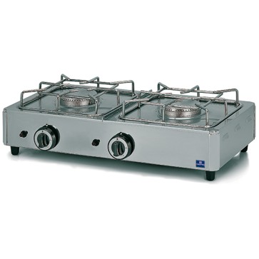 Piano di cottura a gas da 2 fuochi ciascun 6 kW