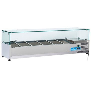 Vetrina portabacinelle refrigerata per bacinelle - Cap. 2x GN1/3 + 1x GN 1/2