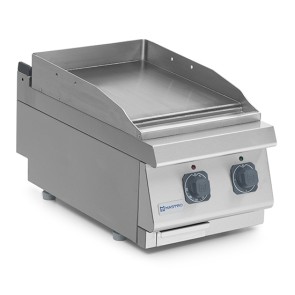 Fry-top elettrico da banco, piastra liscia 400x730mm
