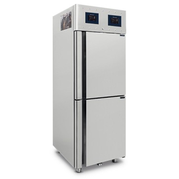 Frigorifero da 350+350 litri in inox a 2 temperature GN 2/1, -2°/+8°C|0°/+5°C - WiFi