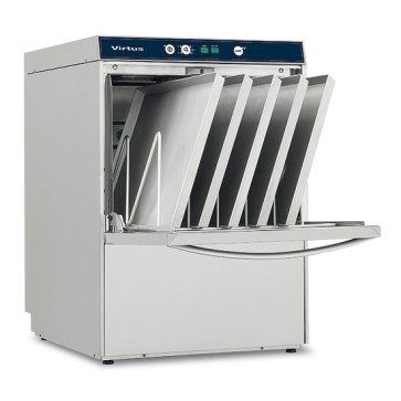 Lavastoviglie elettronica con dosatore detergente e pompa di scarico, cesto da 50x60 cm, max h=38 cm