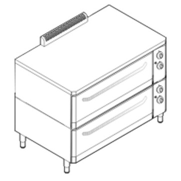 Forno a gas statico doppia maxi camera