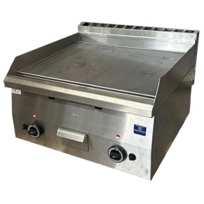 Fry top a gas da banco, piastra liscia - DANNEGGIATO
