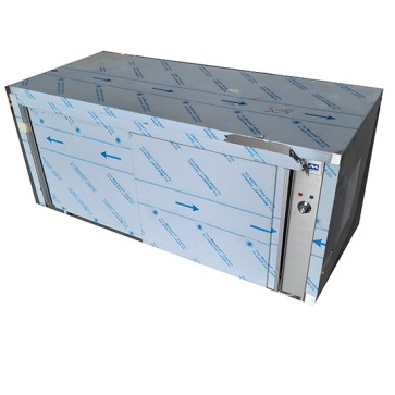 tavolo armadiato caldo passante con porte scorrevoli, 1600x700 mm - DANNEGGIATO