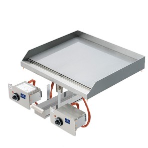 fry top elettrico ad incasso, piastra liscia