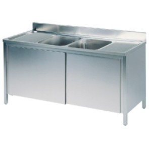 lavatoio armadiato, 2vasche/2sgocciolatoi, 2000x700