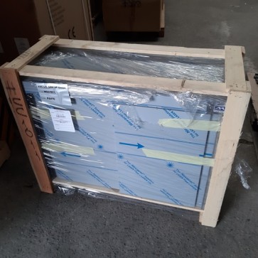 armadio pensile con porte scorrevoli e piano intermedio, 1000x400 mm - DANNEGGIATO