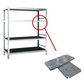 Scaffale in acciaio inox con 4 ripiani, 1000x500x1800 mm - DANNEGGIATO