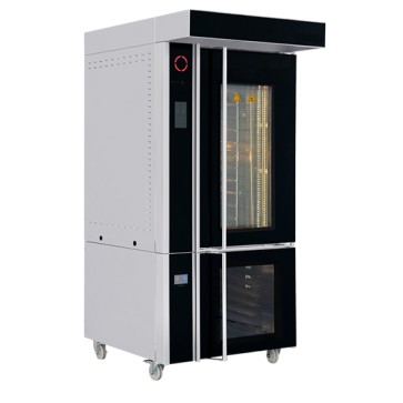 Forno rotativo a convezione elettrico da 10x 40x60 con vapore e cella lievitazione, controllo touch