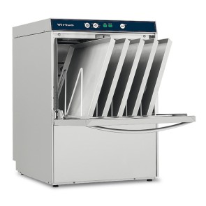 Lavastoviglie elettronica con dosatore detergente e pompa di scarico, cesto da 50x60 cm, max h=38 cm