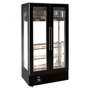 Vetrina per stagionatura ad isola con 2 porte e controllo di humidità