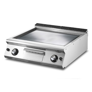 Fry-top gas professionale piastra liscia da banco