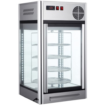 Vetrina refrigerata professionale da banco con ripiani girevoli, cap. 108 lt.
