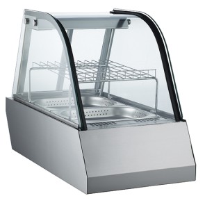 Espositore caldo da banco professionale con portine scorrevoli L=450mm