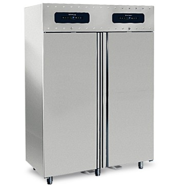 Frigorifero da 700+700 litri in inox a 2 temperature GN 2/1, -2°/+8°C|-10°/-22°C