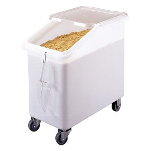 roll container per alimentari su 4 ruote con coperchio scorrevole, 102 litri