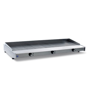 Griglia elettrica da banco con 3 zone di cottura, area di cottua 1130x470 mm
