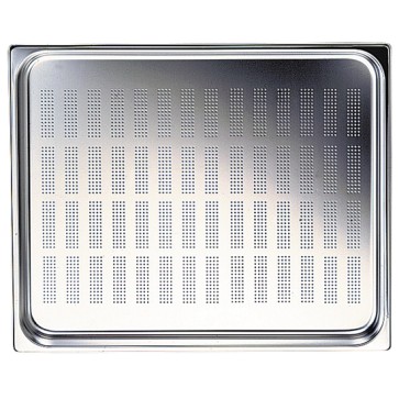 Bacinella GN forata in inox, GN 1/2 h=65 mm